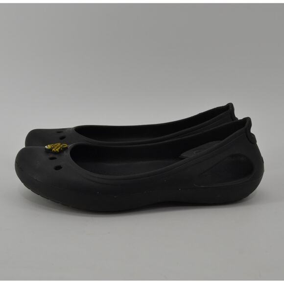 Crocs Womens Sz 8 Alice Work Flats Classic Comfort Black - Picture 2 of 14